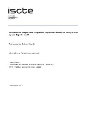 Preenchível Disponível Integrao de Refugiados em Portugal O papel e