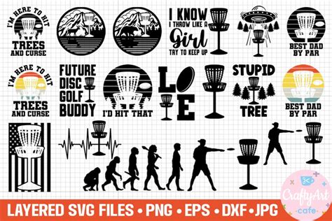 Disc Golf Svg Bundle Cricut Discgolf Shirt Design Bundle