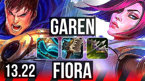 Garen Vs Fiora Top 1300 Games 6 Solo Kills 1 3m Mastery Euw