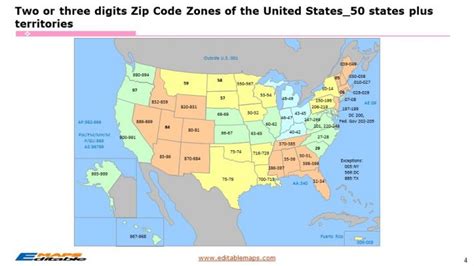 USA Zip Code Map - Editable PowerPoint Maps