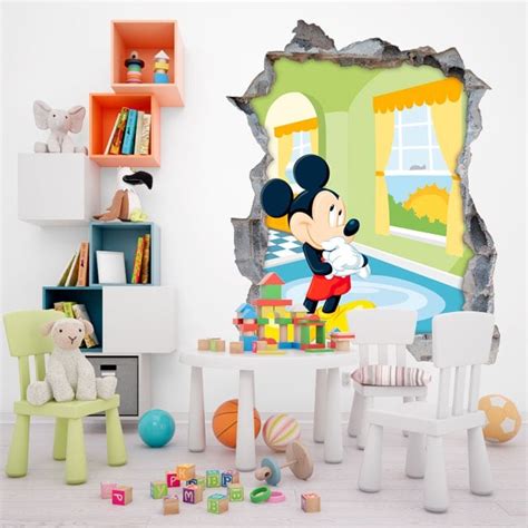 🥇 Vinilos De Pared Disney Mickey Mouse 3d 🥇