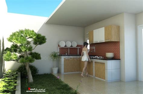 Desain Dapur Terbuka Dengan Taman Dibelakang Rumah Yang Modern Terbaru 2017