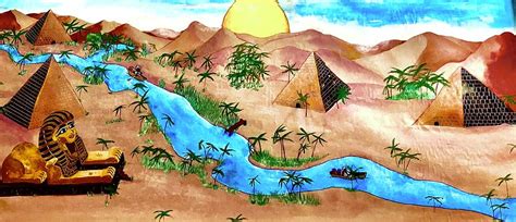 Egyptian Landscape Painting By Devin Grimes Fine Art America