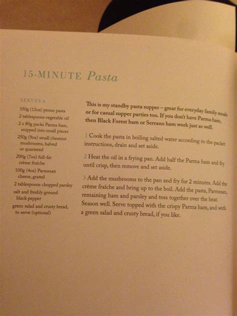 Minute Pasta Recipe By Mary Berry