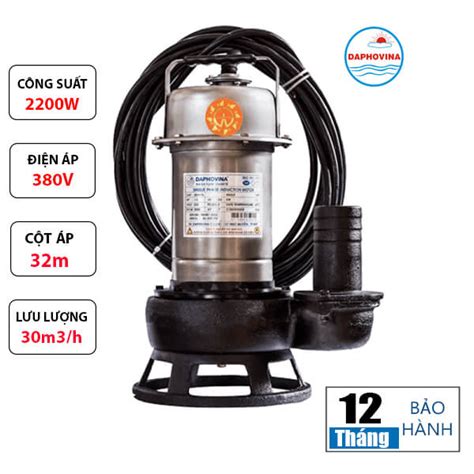 Máy bơm chìm nước thải Daphovina 3 Pha 3HP 2 2Kw Điện Máy Khánh Trung