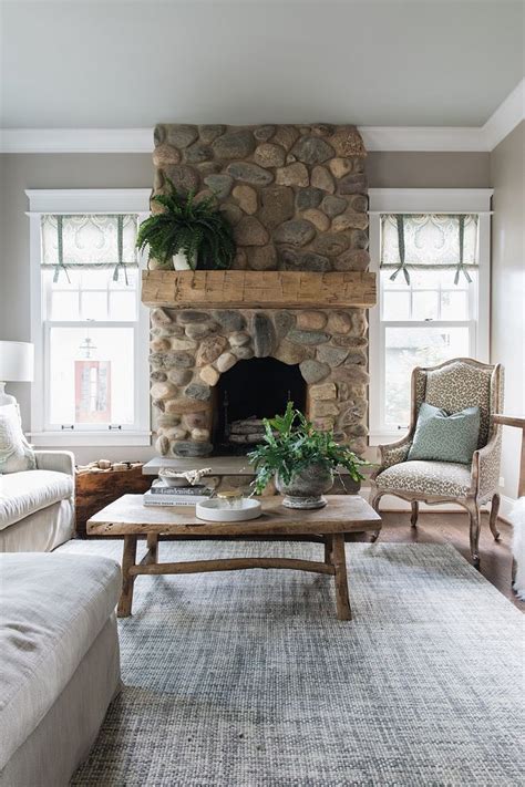 River Rock Fireplace Mantel – Fireplace Guide by Linda