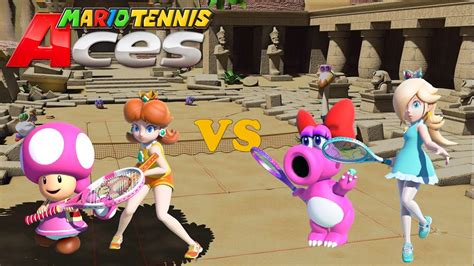 Mario Tennis Aces Toadette Daisy Vs Rosalina Birdo Bask Ruins