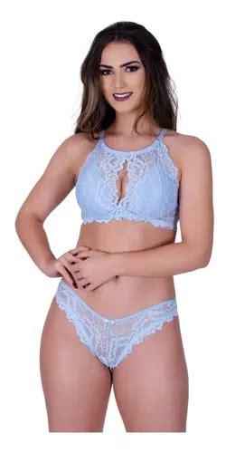 Lingerie Conjunto Sexy Lingerie Cropped Renda Elegancia MercadoLivre