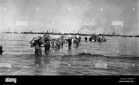 01 31 1912 From The Italo Turkish War Unloading Of War Ammunition In