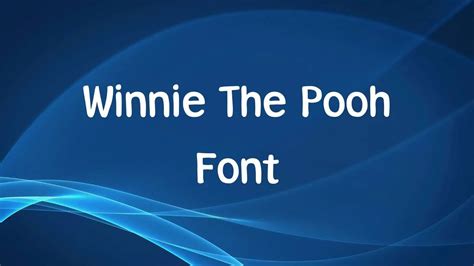 Winnie the Pooh Font Free Download