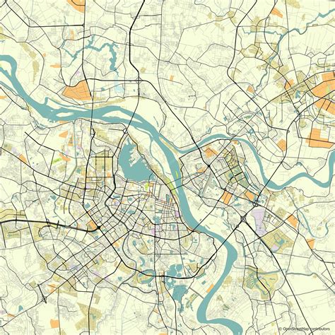 Premium Vector | Vector city map of hanoi vietnam