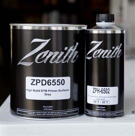 Zpd6550 Zenith Auto 2k Urethane High Build Dtm Primer Surfacer Grey