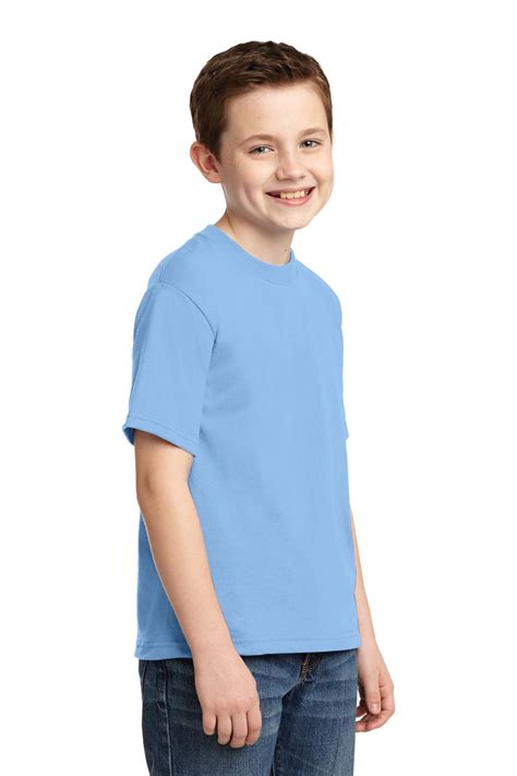 Jerzees Youth Dri Power 50 50 Cotton Poly T Shirt 29b Light Blue