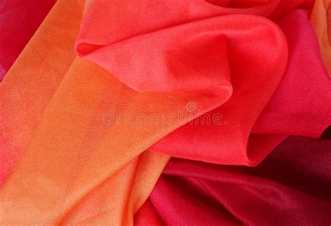 Orange Silk With Texture Of Moire Stock Image Image Of Glancing