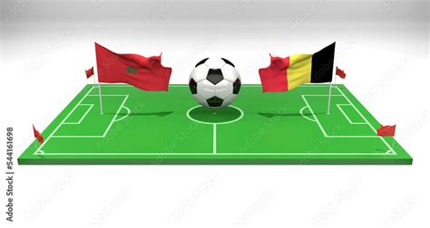 Belgium Vs Morocco Soccer Match FIFA World Cup Qatar 2022 Soccer Field