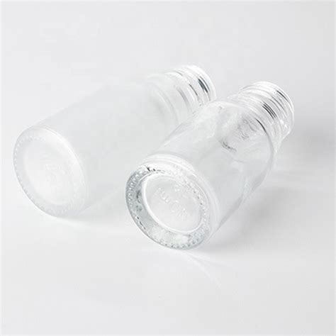 Ml Round Clear Frosted Glass Bottle With Dropper Screw Cap For