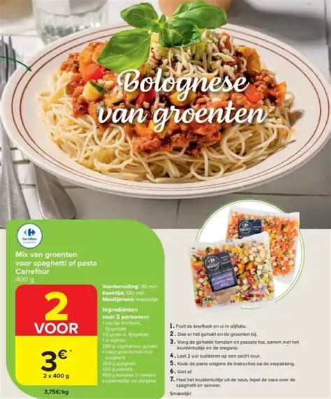 Mix Van Groenten Voor Spaghetti Of Pasta Carrefour Promotie Bij Carrefour