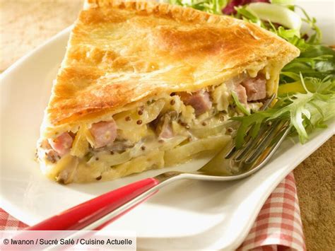 Tourte aux pommes de terre lardons et moutarde à l ancienne facile