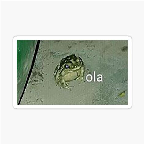 "ola frog cursed dank frog meme gift" Sticker for Sale by ...