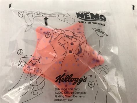 Kelloggs Cereal Premium Finding Nemo Starfish Popping Collectible Toy