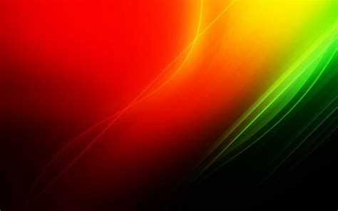 Sunlight Abstract Red Wavy Lines Yellow Circle Light Color Wave