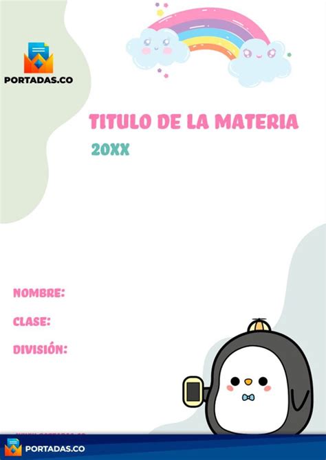 Portadas Kawaii Para Cuadernos Y Libretas 2025