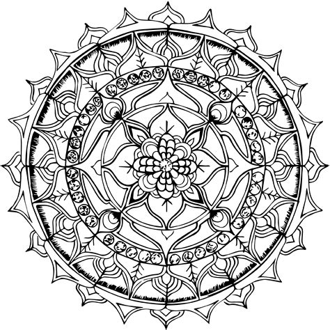 Printable Coloring Page Mandala Mandalas Mandalas