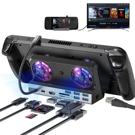 Steam Deck Dock Docking Station With Fan In Hdmi K Hz