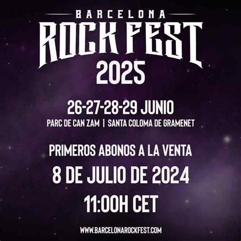 Barcelona Rock Fest Fechas Primera Banda Y Abonos Ya A La Venta