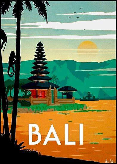 Bali Vintage Travel And Tourism Advertising Print Poster By