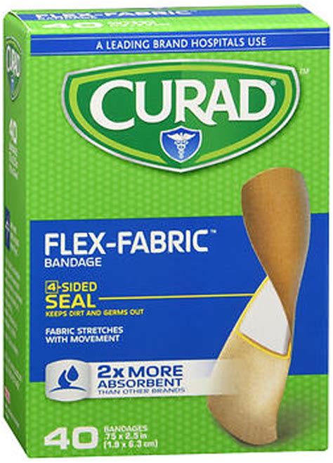 Curad Flex Fabric Bandages Tan 40 Ct