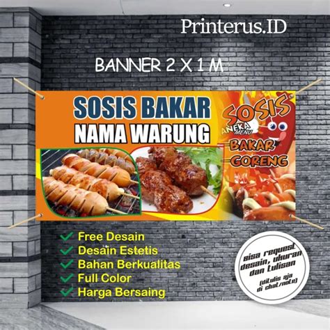 Spanduk Banner Sosis Bakar Lazada Indonesia