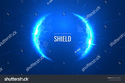 Bubble Shield Futuristic Vector Illustration On Royalty Free Stock