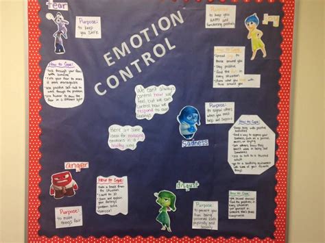 School Psych Bulletin Board Teaching Emotions Through Inside Out