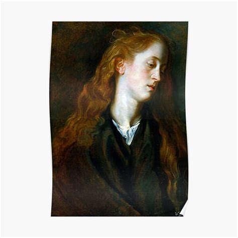 Anthony Van Dyck Study Head Of A Young Woman Poster By Pdgraphics