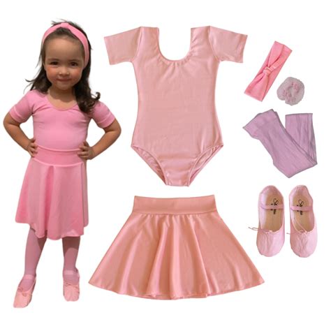 Kit Ballet Infantil Itens Uniforme Bale Completo Rosa Shopee Brasil