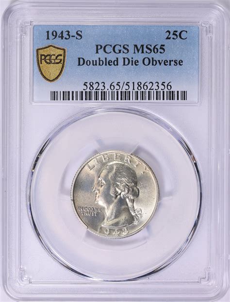 1943-S Washington Quarter Doubled Die Obverse PCGS MS-65 (Item 1829963