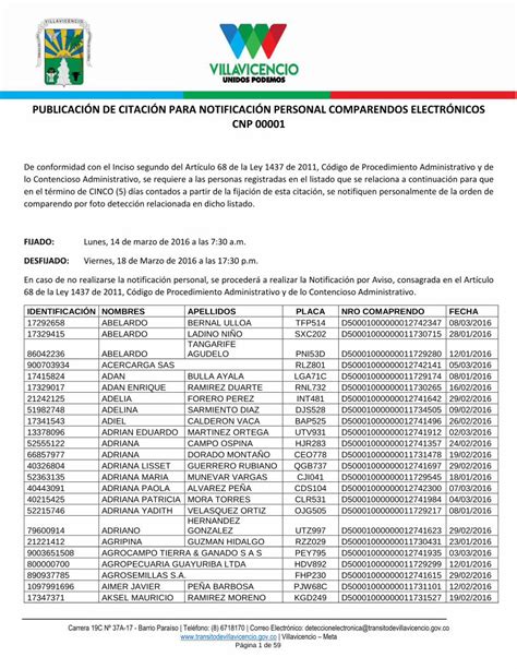 PDF PUBLICACIÓN DE CITACIÓN PARA NOTIFICACIÓN Personal CNP