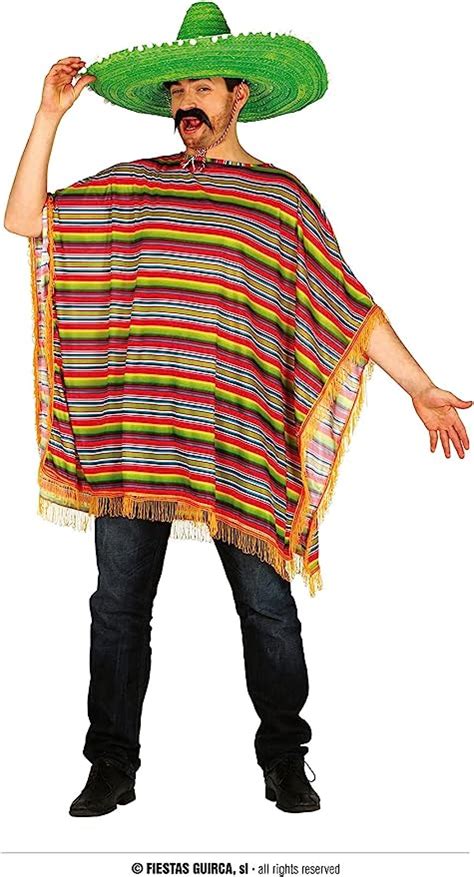 Fiestas Guirca D Guisement Poncho Mexicain Costume Adulte Homme