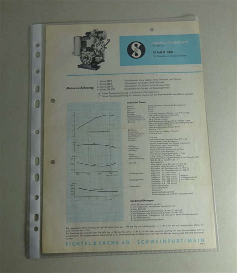 Typenblatt Technische Daten Sachs Stamo F R Gewerbe Und