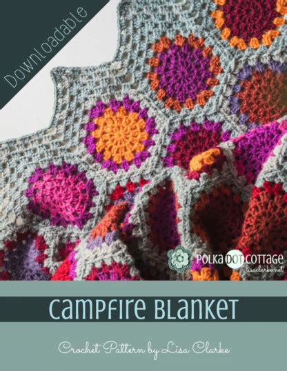 Campfire A Crochet Hexagon Blanket Pattern Polka Dot Cottage