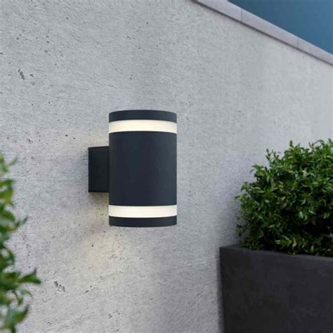 Solar Wandlamp Up Downlight Luxury Ring Antraciet Solarwandlamp Nl