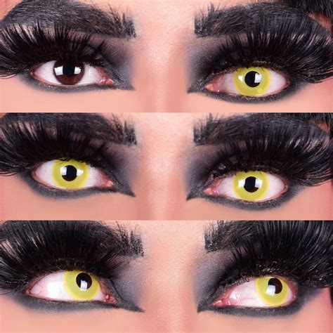 PRIMAL ® Raven - Yellow Colored Contact Lenses