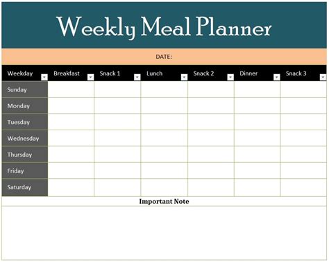 Menu Planner Template | Free Word Templates