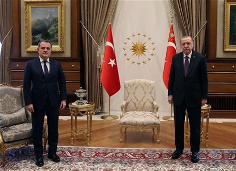 الرئيس أردوغان يستقبل وزير خارجية أذربيجان ترك برس