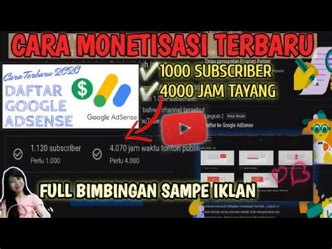 Cara Daftar Monetisasi Youtube Setelah Subscriber Dan