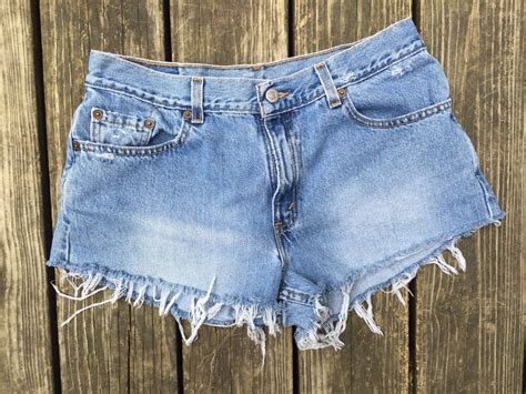 Vintage Levis High Waisted Cuttoffs Size Waist Etsy Vintage