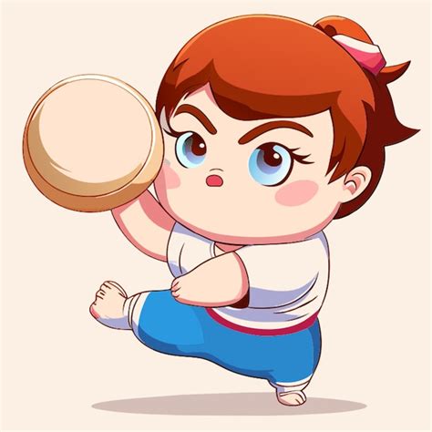 Shot Put Cute Kawai Boy Cartoon Characters Brute Strength Would Make