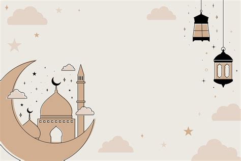 Brown Ramadan Background Aesthetic Celebration Premium Psd Rawpixel