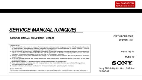 Service Manual Television Replacement Parts
